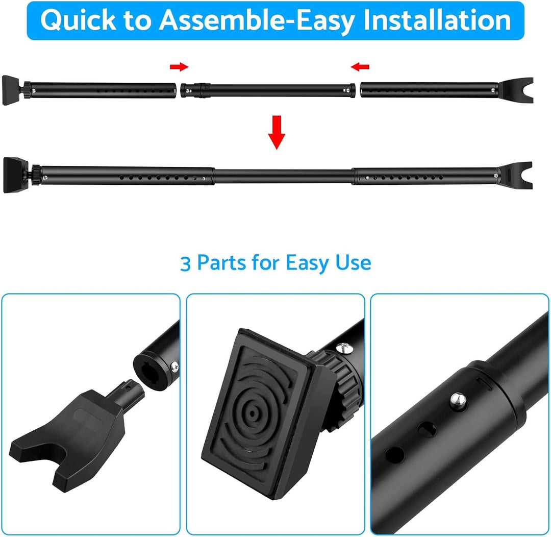 eSynic Tür-Sicherheitsstange, 3-in-1 Türstopper, Sicherheitsstange, strapazierfähig, verstellbare Sc