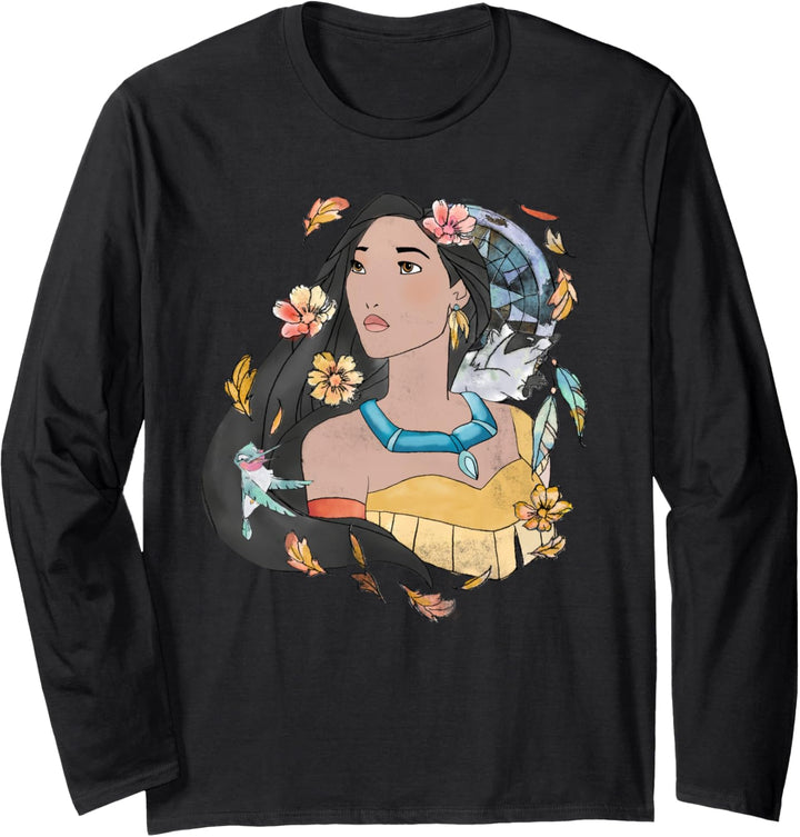 Disney Pocahontas Dreamcatcher Watercolor Langarmshirt
