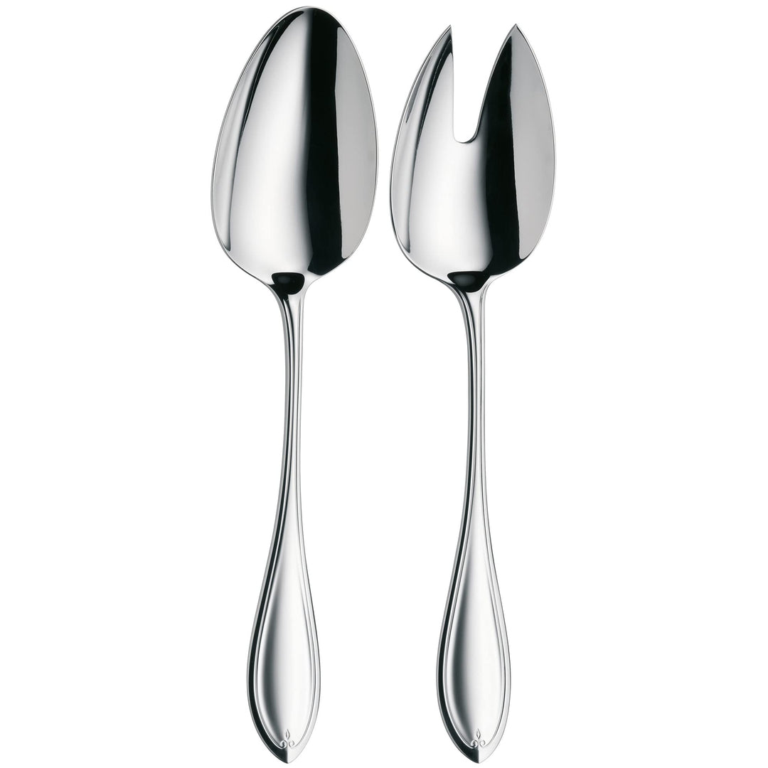 WMF Premiere Salatbesteck Edelstahl 23,7 cm, Salatgabel, Servierlöffel, Cromargan protect poliert, k