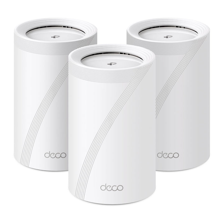 TP-Link Deco BE65 Wi-Fi 7 Mesh WLAN Set(3 Pack), Tri-Band 5760 Mbit/s (6 GHz) + 2880 Mbit/s (5 GHz)