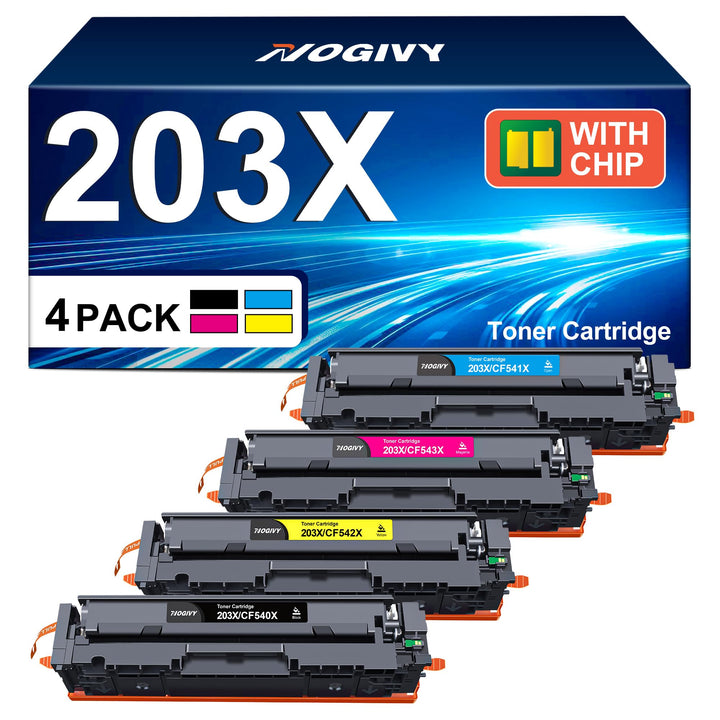 NOGIVY 203X 203A Toner Kompatibel für HP 203X 203A CF540X für Color Laserjet Pro MFP M281fdw M281fdn