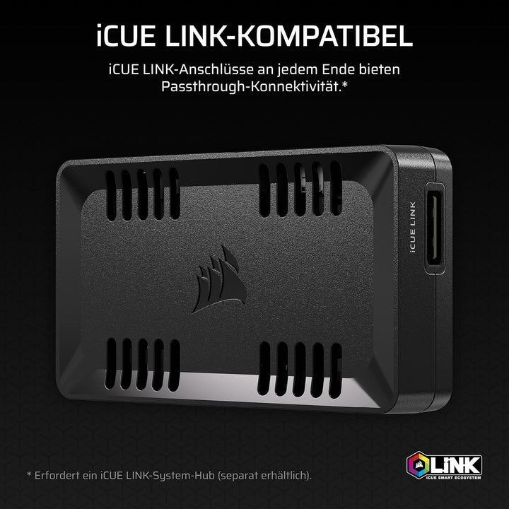Corsair Commander Duo iCUE LINK RGB Beleuchtungs- und Lüftersteuerung – Steuerung von 12 Verketteten