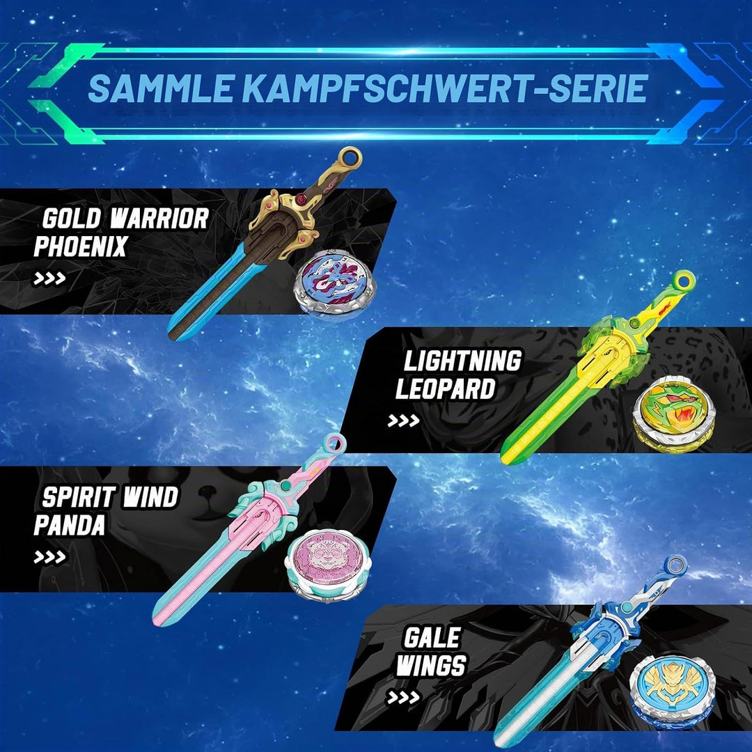 INFINITY NADO Kreisel für Kinder Metall Spielzeug Jungen, Battle Tops Kreisel Launcher Spielzeug, Sp
