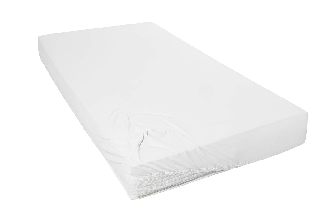 Beddress - Mako-Feinjersey-Spannbetttuch, Weiss, 90-100x200 cm, 100% gekämmte Baumwolle,Wei