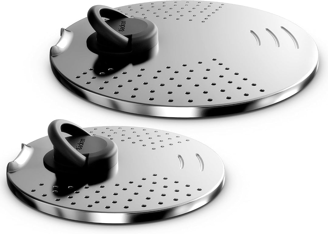 Backen 391505, Topfset 16, 18, 20 cm, Edelstahl, 5-teilig, Induktion, 1 abnehmbarer Griff, 1 Multi-P