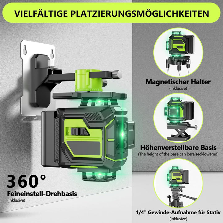 Kreuzlinienlaser 16 Linien Nivellierlaser mit Stativ OC3, OC3