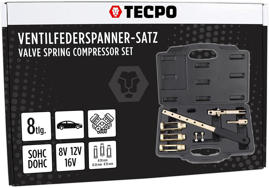 TECPO 300122 Ventilfederspanner Satz Universal Ventilschaftdichtung wechseln Werkzeug Austausch der