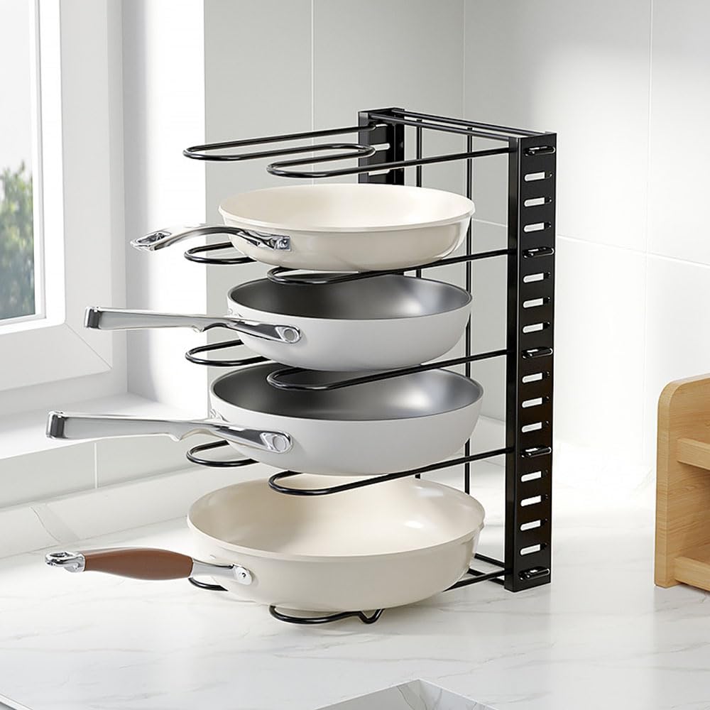 Metall Topf Halter Rack Multi Layers Einstellbare Arbeitsplatte Topf und Pfanne Speicher Rack Standi