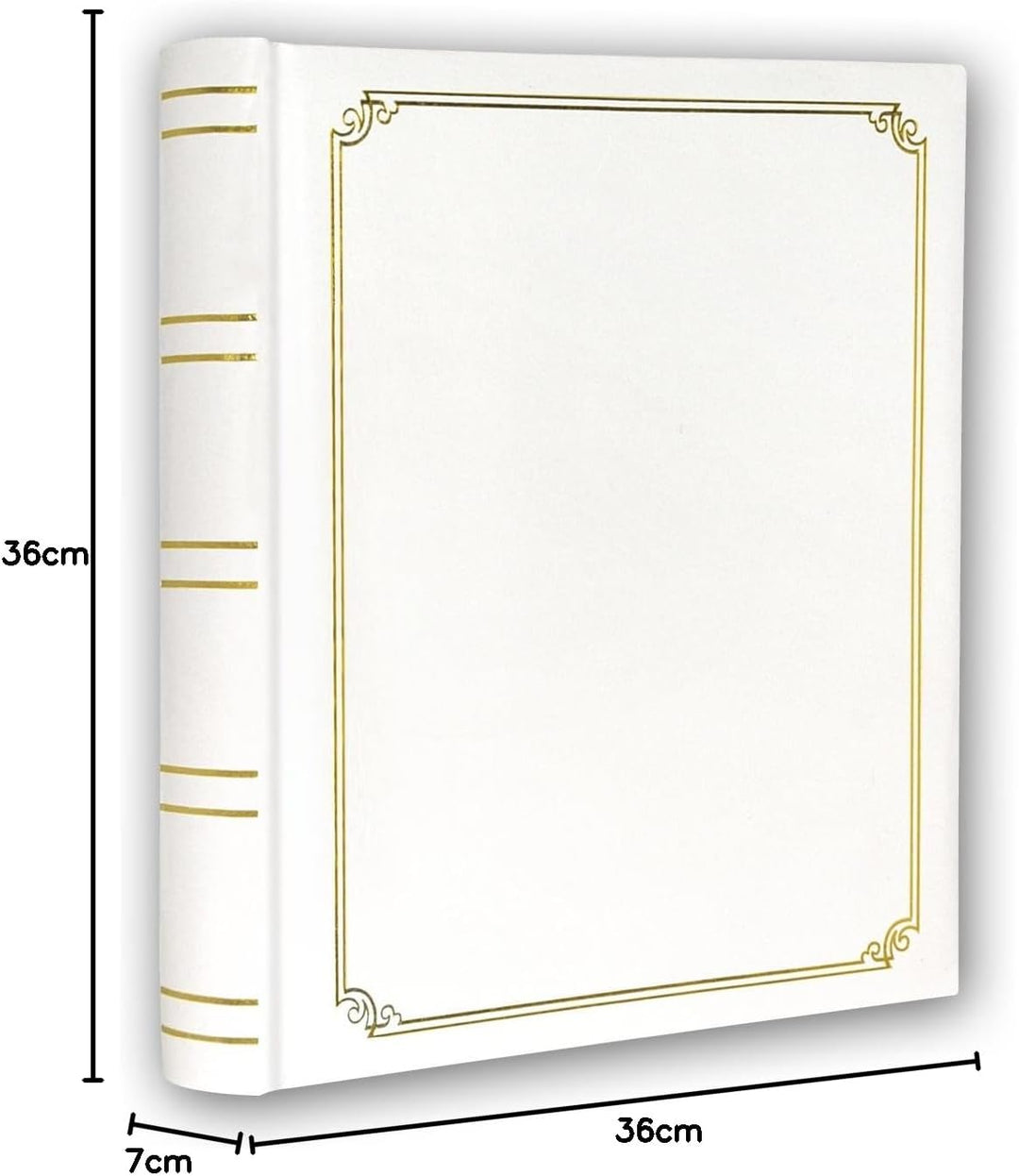 Zep adt3535 Fotoalbum Klebeband 100 Seiten Papier laminiert weiss 35 x 35 cm