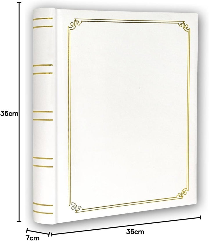Zep adt3535 Fotoalbum Klebeband 100 Seiten Papier laminiert weiss 35 x 35 cm