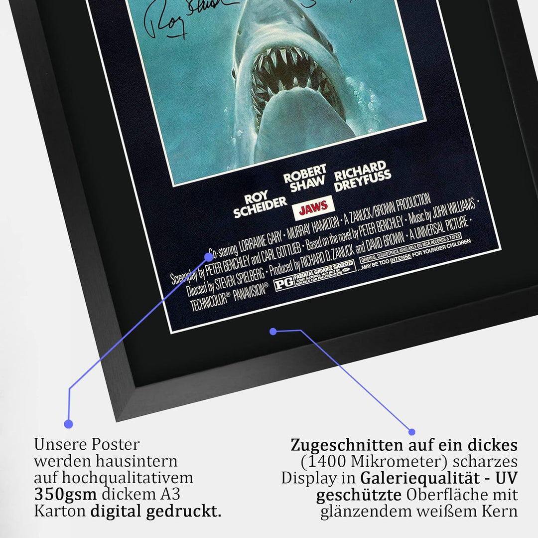 HWC Trading Jaws A3 Gerahmte Signiert Gedruckt Autogramme Bild Druck-Fotoanzeige Geschenk Für Rob Sc