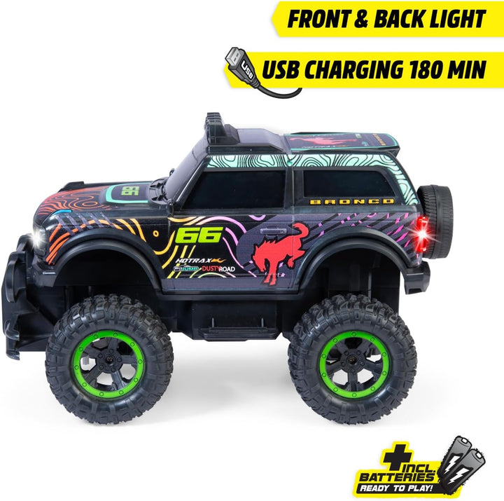 Dickie Toys - RC Monstertruck Ford Bronco (29 cm) - ferngesteuertes Auto ab 6 Jahre mit Licht, 10 km