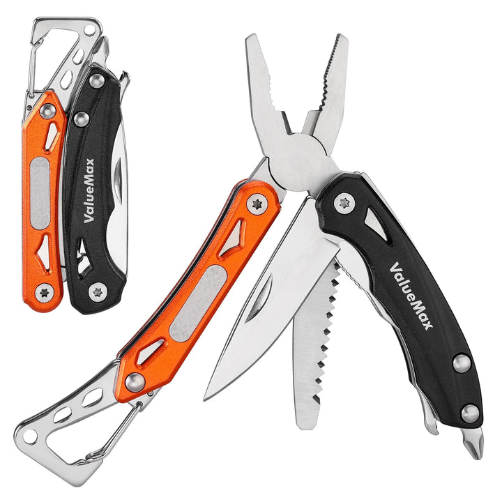 ValueMax Multifunktionszange, 9-in-1 Mini Multitool, Multifunktionstool mit Zange und Messer, Campin