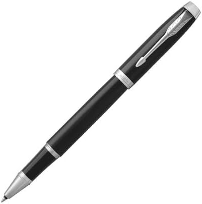 Parker IM Tintenroller | schwarze Lackierung mit Chromzierteilen | feine Spitze | Schwarz | Geschenk