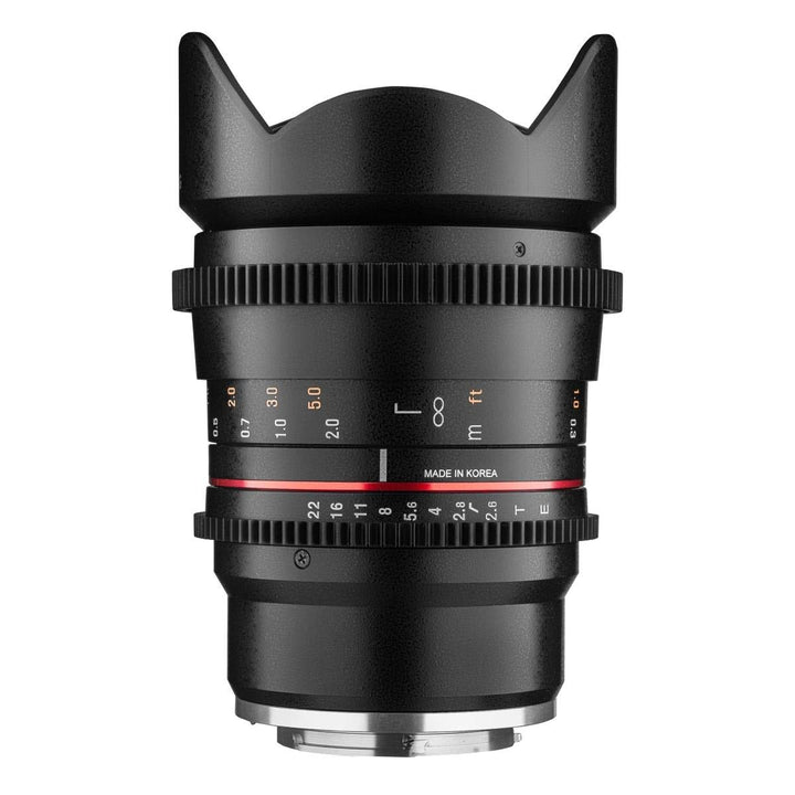 Samyang MF 16mm T2.6 Video DSLR Sony E - manuelles Video Objektiv mit 16mm Festbrennweite für Vollfo