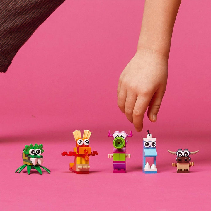 LEGO Classic Kreative Monster Kreativ-Set Steinen, Box mit Bausteinen für Kinder ab 4 Jahre, Konstru