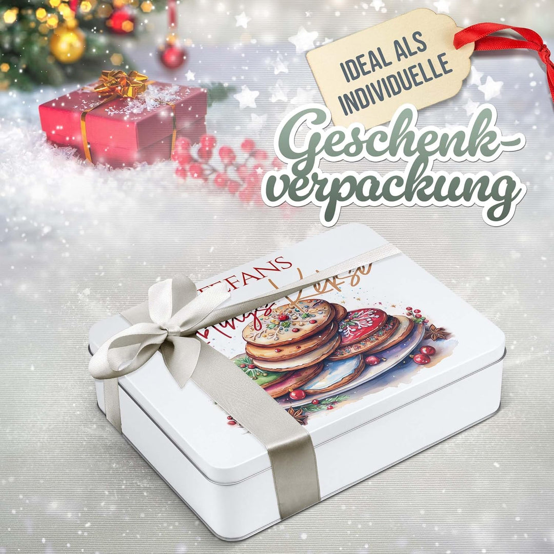 Print Royal PR Geschenkdose mit Name personalisiert - Lieblingskekse - Blechdose bedrucken, Aufbewah