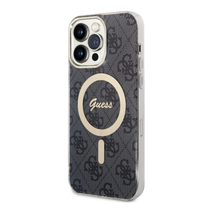 GUESS 4G MagSafe Case for iPhone 14 Pro Max (6,7) Grey - GUHMP14XH4STK