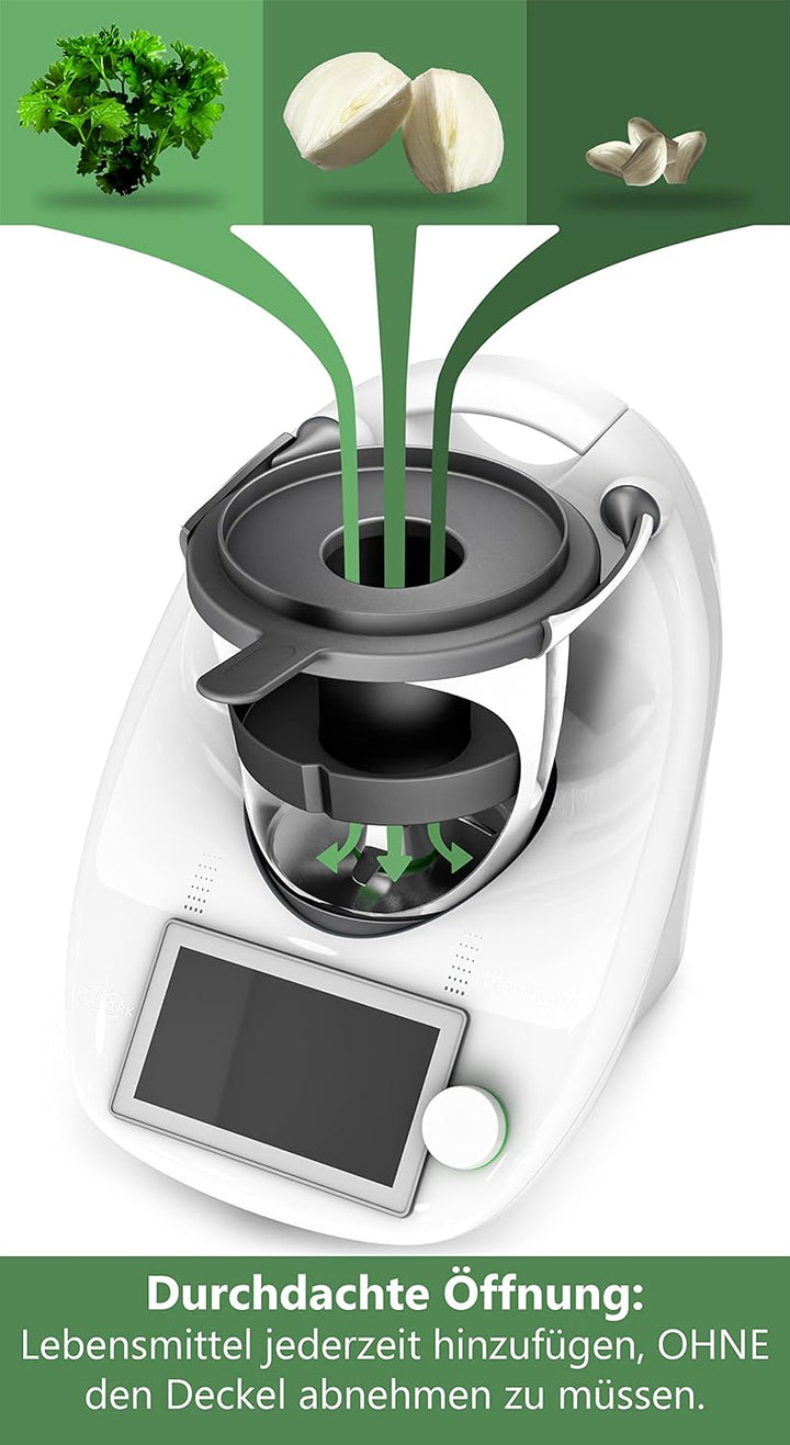 Mixraumteiler, Mixtopf Verkleinerung kompatibel mit Thermomix TM6, TM5, effektiveres zerhäckseln von