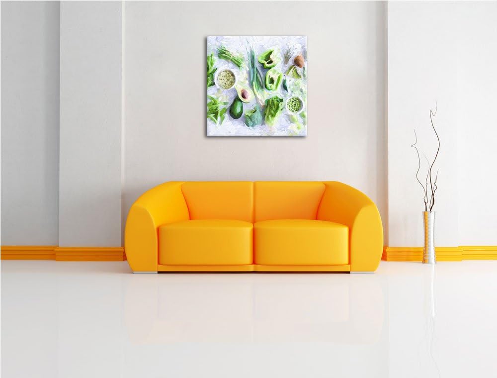Leckeres knackiges Gemüse, Format: 70x70 auf Leinwand, XXL riesige Bilder fertig gerahmt mit Keilrah