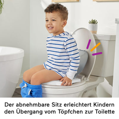 Fisher-Price Meine erste Toilette Töpfchen für Babys, deutsche Version, interaktives Trainingstöpfch