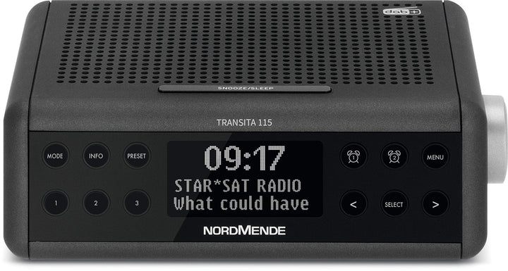 Nordmende Transita 115 – Digital-Radiowecker (DAB+/UKW Uhrenradio mit doppeltem Alarm, Sleep Timer,