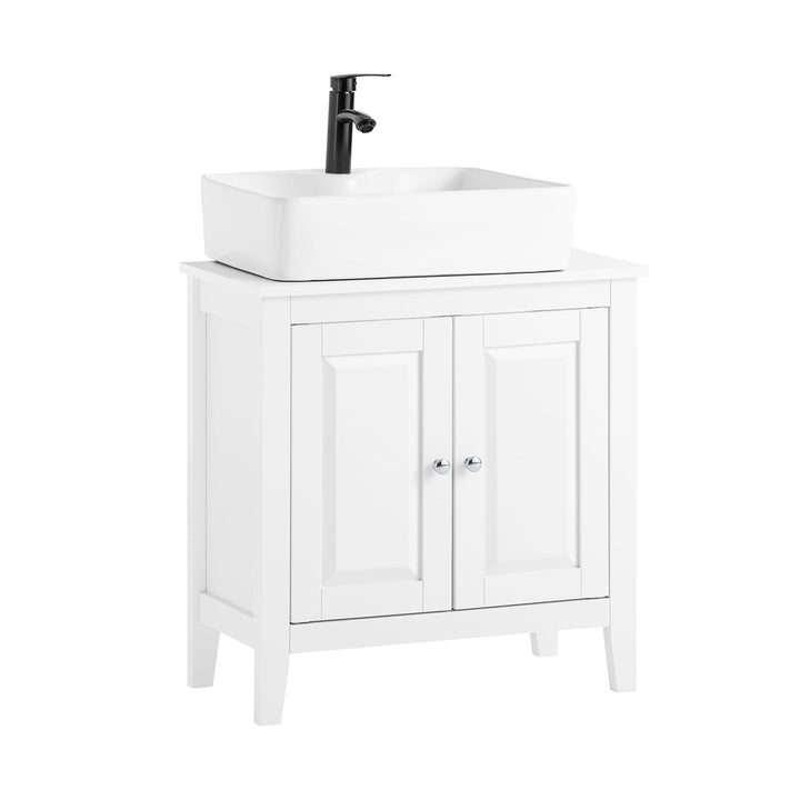 SoBuy Waschbeckenunterschrank – Badezimmer Unterschrank – Badschrank mit 2 Türen, grosser Stauraum &