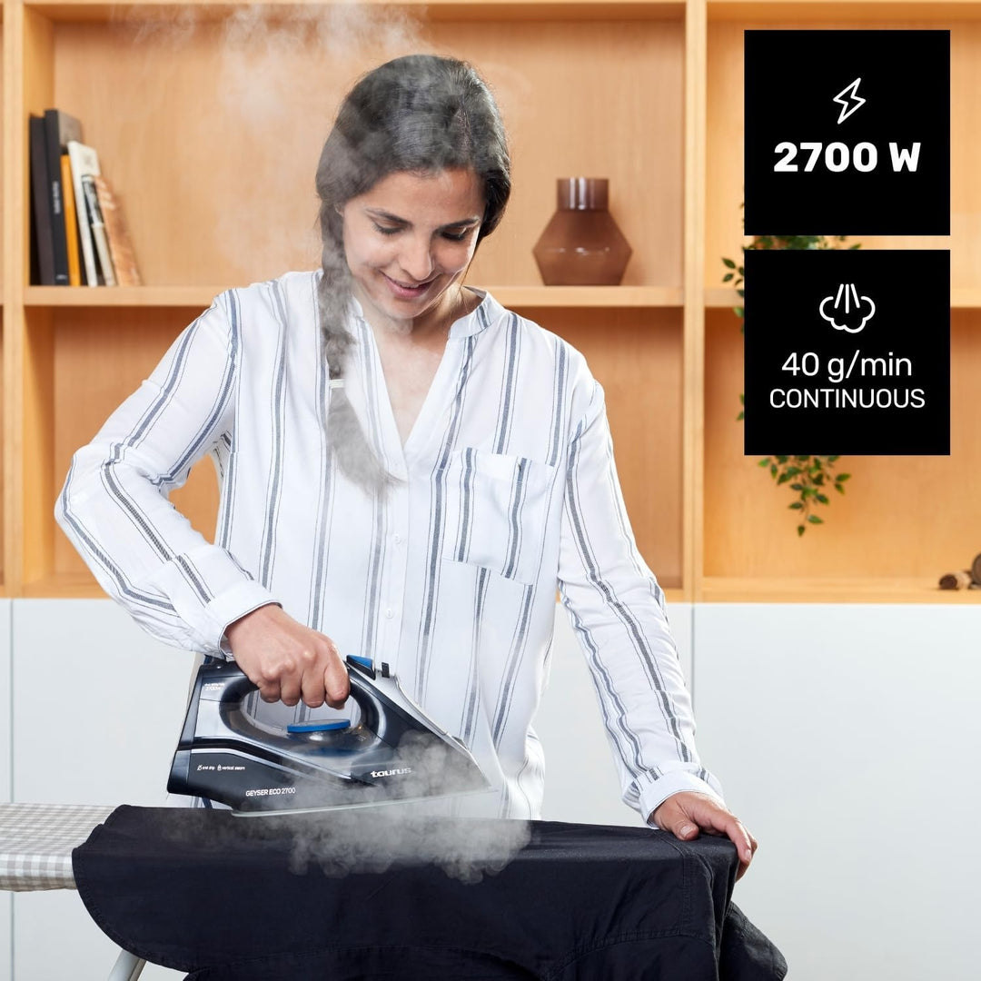 Taurus STI2700 Bügeleisen | 2700 W | 160 g/min Dampfstoss | Anti-Kalk-System | Anti-Tropf | Schwarz