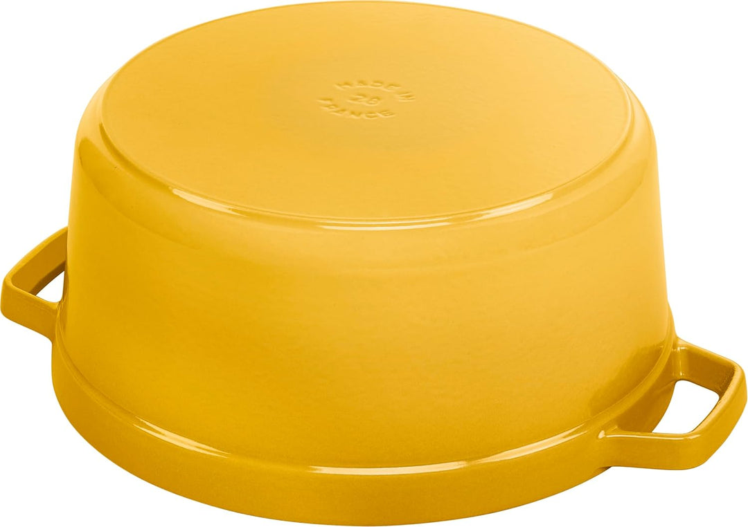 STAUB Cocotte, Gusseisen Bräter, Alle Herdarten inkl Induktion, Rund, 28 cm, 6,7 L, Zitronen-Gelb 28