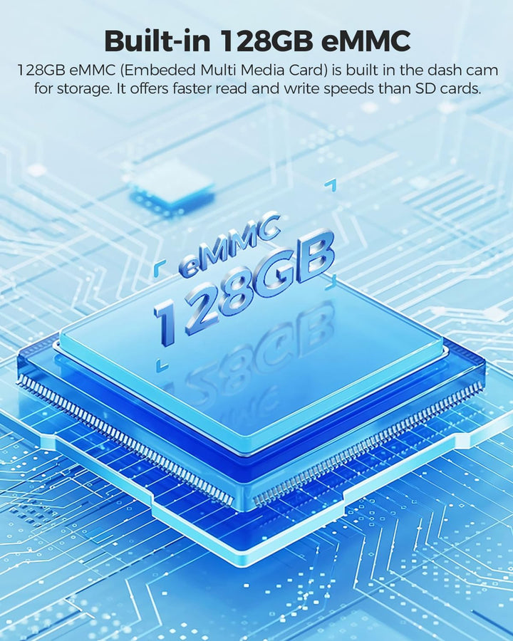 AZDOME 4K Autokamera mit Rückfahrkamera 5Ghz WiFi GPS Dashcam Auto Vorne Hinten mit Parküberwachung