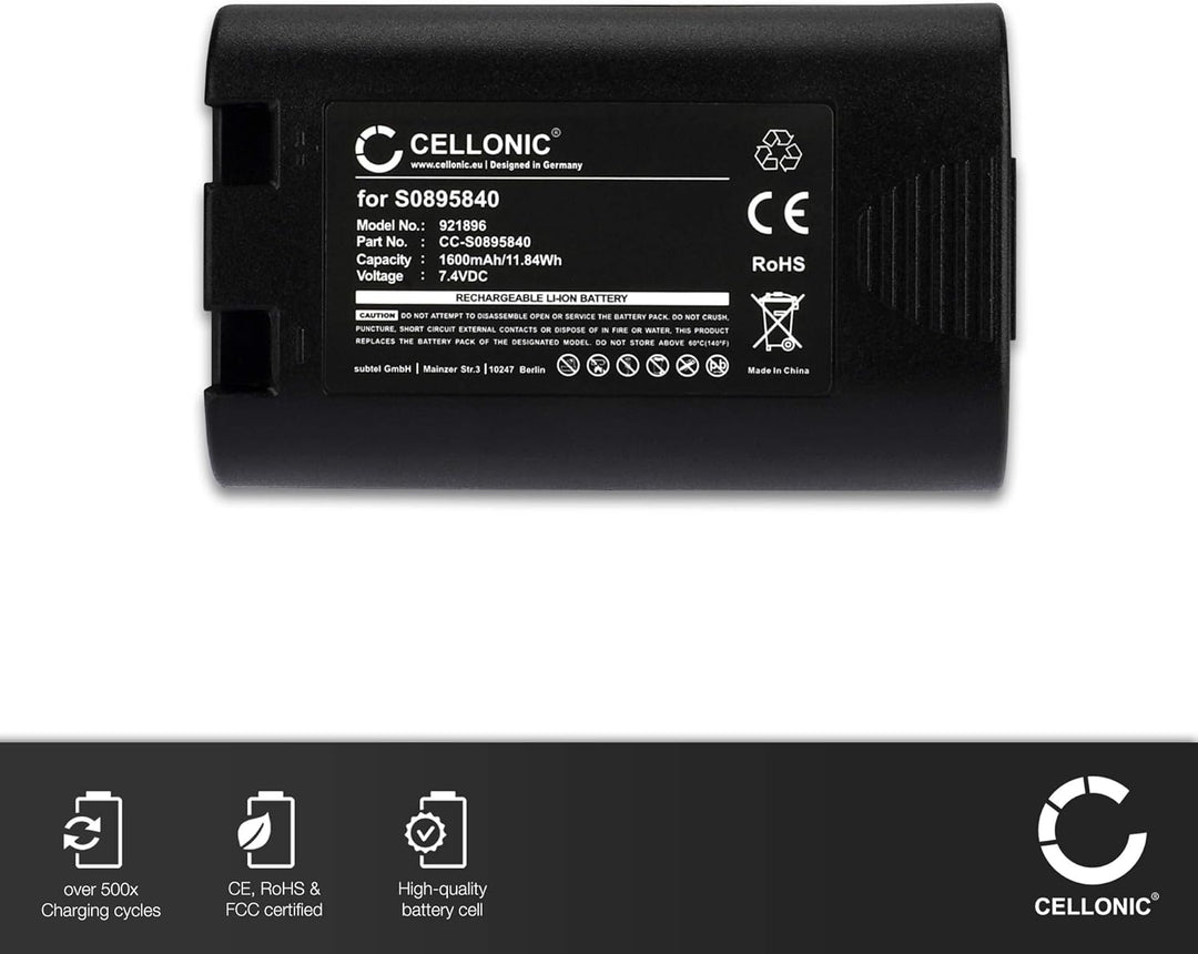 CELLONIC, Akku für Etikettendrucker kompatibel mit Dymo LabelManager 420P, 1759398, Rhino, 4200 (7.4
