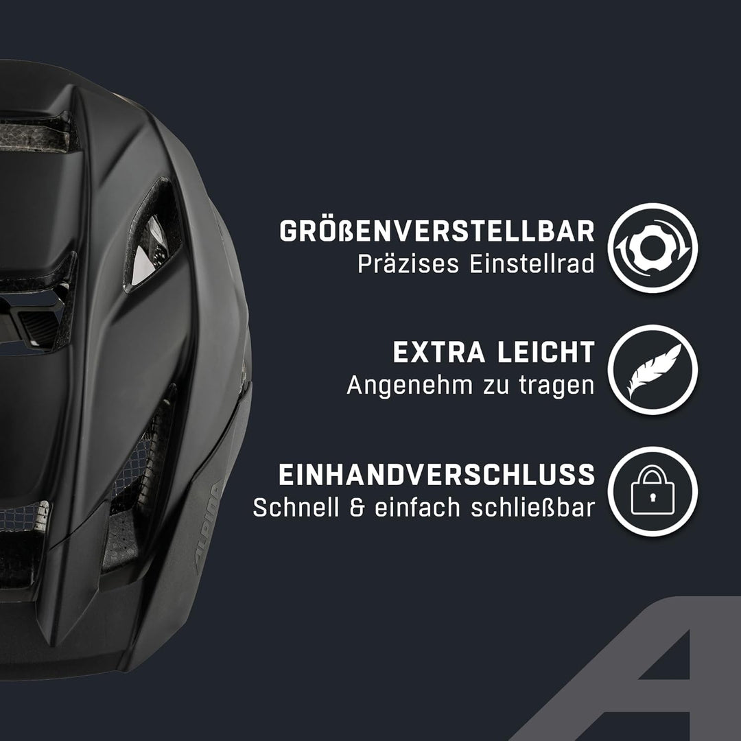 ALPINA Kamloop Helm schwarz 59-64 cm, 59-64 cm