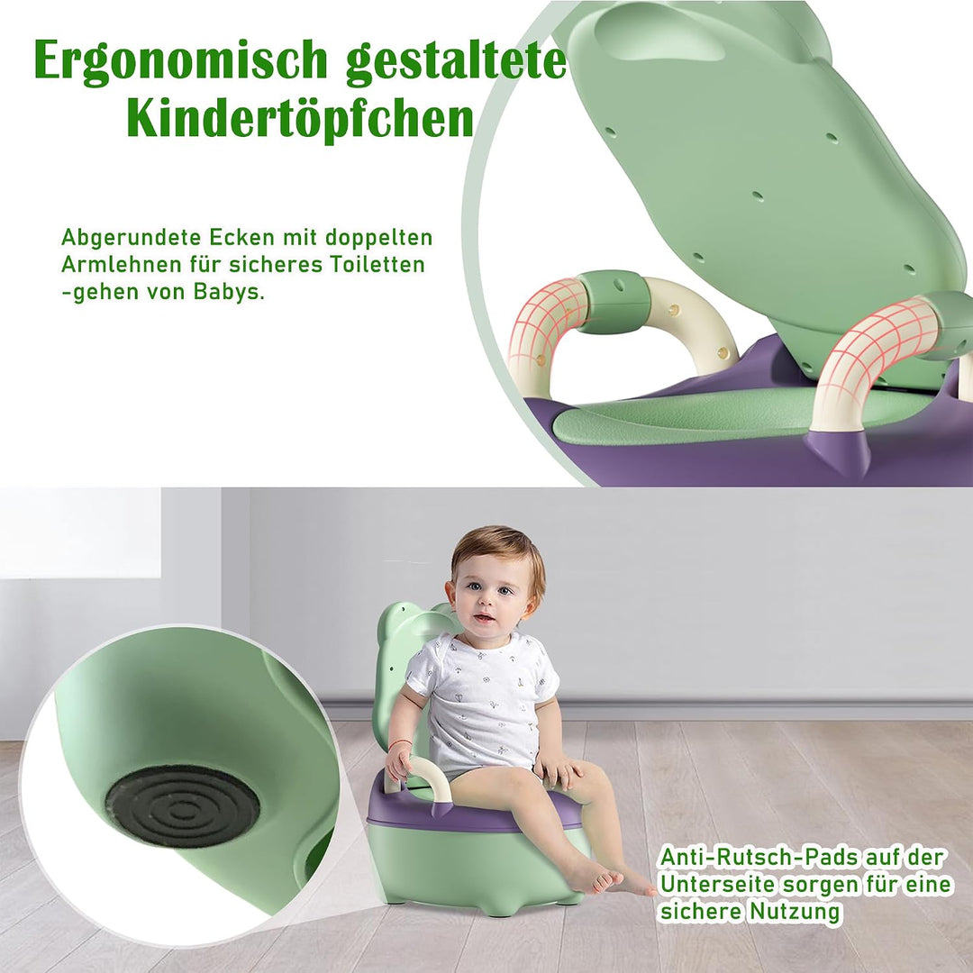 Froadp Baby Töpfchen ab 0-6 Jahren, Kinder Töpfchen Trainer mit PU Toilettensitze &amp; Ausziehbares Nac