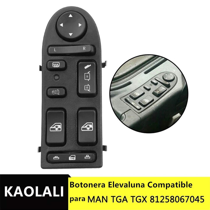 KAOLALI Power Master Fensterheber-Schalter für Fensterheber, Ersatz für MAN TGA TGX 81258067045