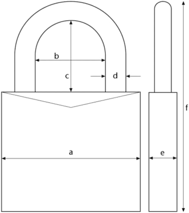 90RK/50 Titalium Vorhängeschloss Schliessen Edelstahlbügel Carded...