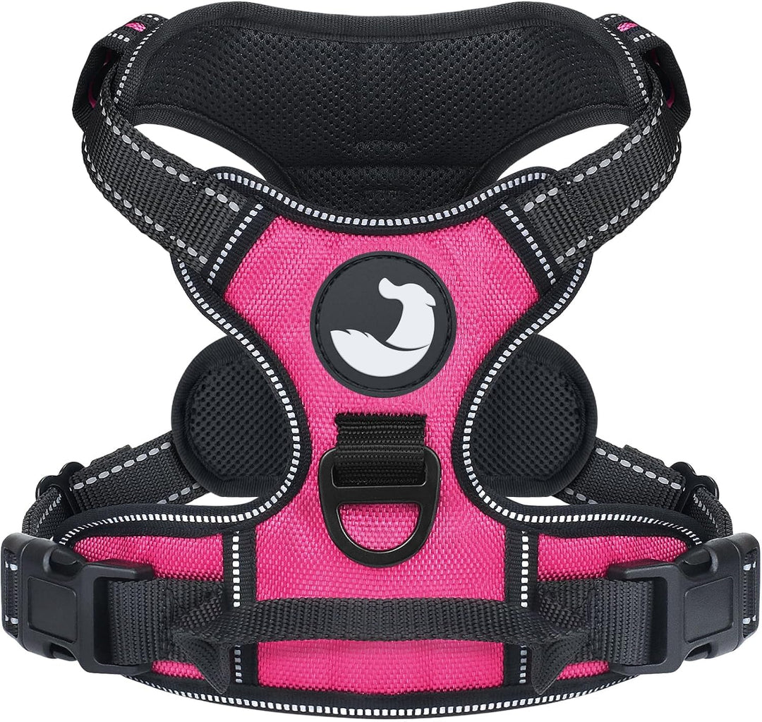 Joytale Anti-Zug Hundegeschirr für grosse Hunde, Rosa, L | Perfekter Sitz, gepolstert &amp; reflektieren