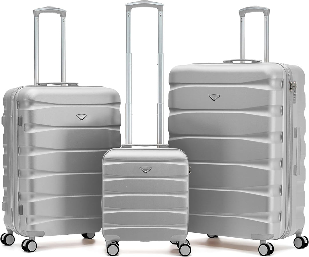 Flight Knight Kofferset 3 Teilig Leicht Gross XL Check In Koffer Mit Handgepaeck 45x36x20cm Kostenlo