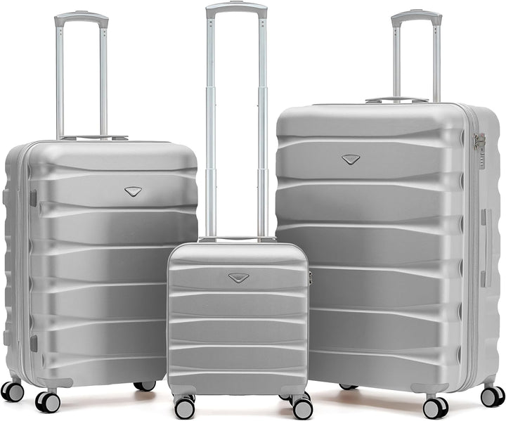 Flight Knight Kofferset 3 Teilig Leicht Gross XL Check In Koffer Mit Handgepaeck 45x36x20cm Kostenlo