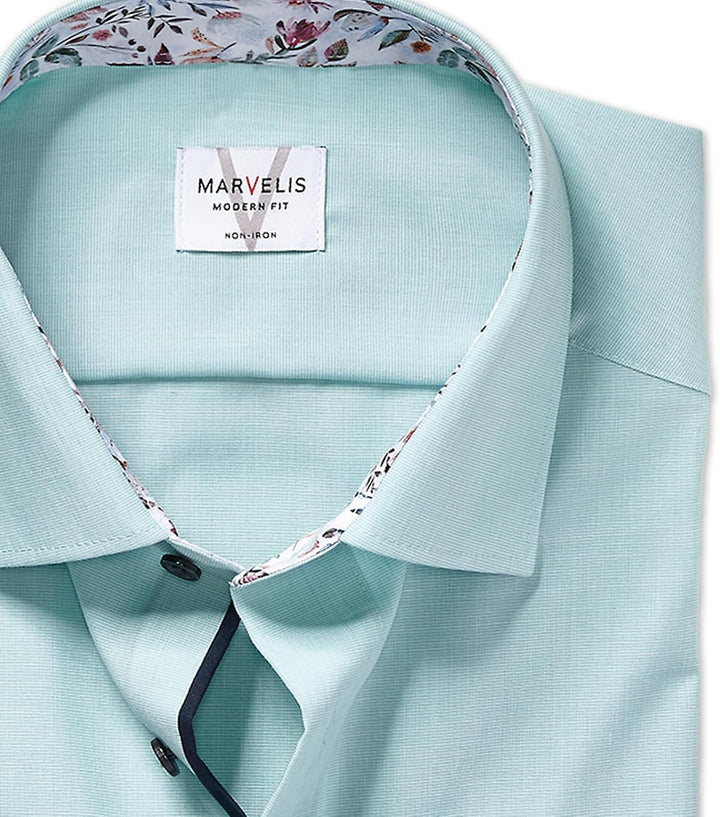Marvelis Herren Businesshemd Langarm 720014,Einfarbig,Modern Fit,New Kent 41 Hellgrün 40, 41 Hellgrü