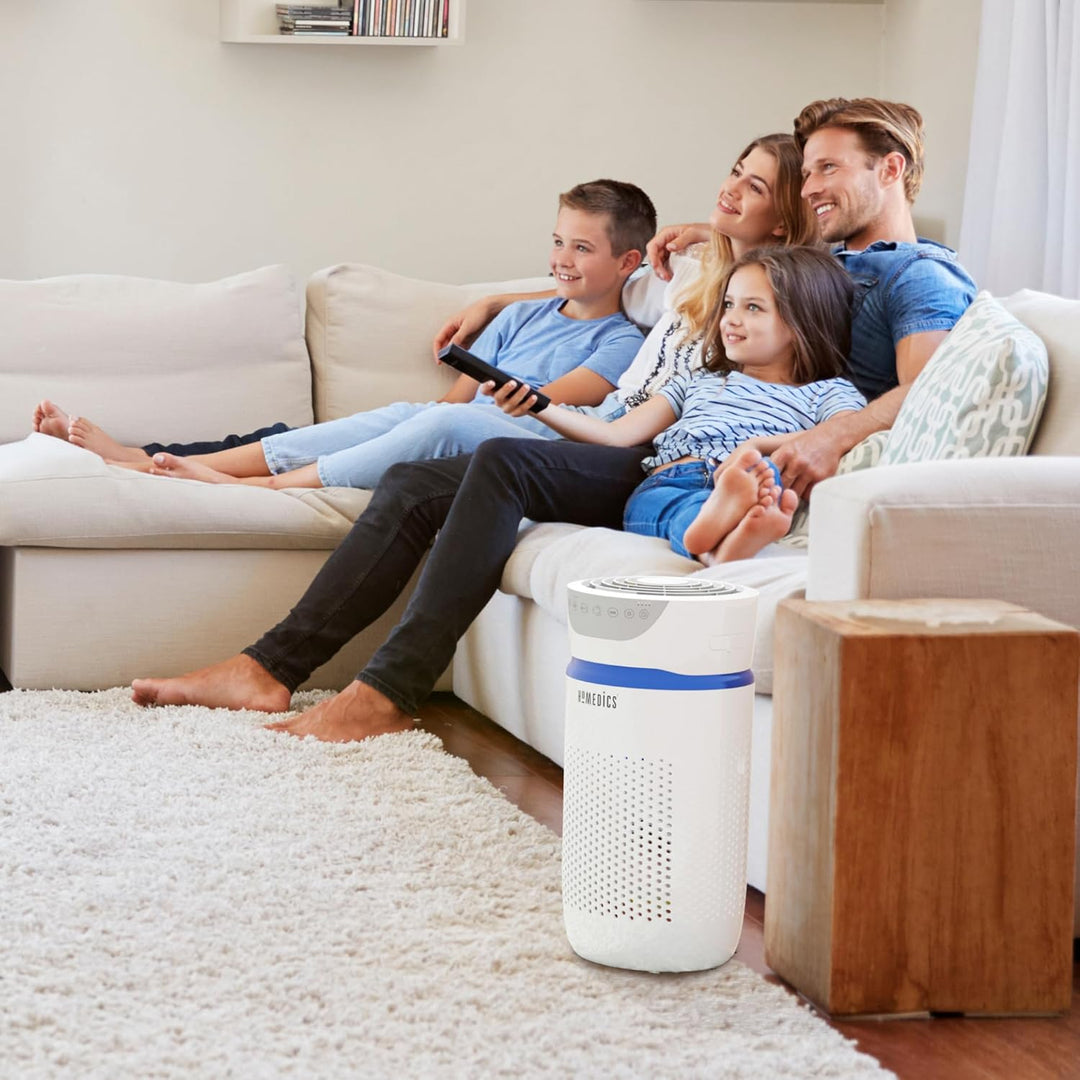 HoMedics Luftreiniger 76m² Air Purifier mit 5-in-1 HEPA-Filter und 3 Stufen - Luftfilter mit 99.97%