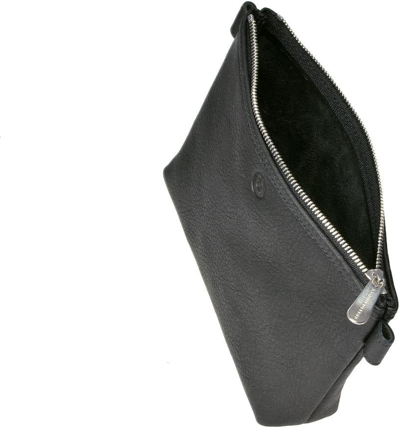 SONNENLEDER - hochwertige Kosmetiktasche "Silvretta" Farbe: Schwarz *Echtes Leder*