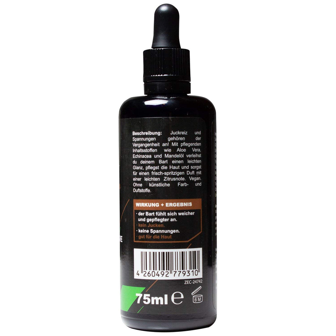 Zec+ Nutrition Lifestyle Bartöl – 75 ml hochwertiger Bartöl-Conditioner für die ideale Bartpflege, B