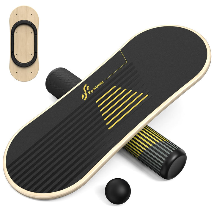 Sportneer Balance Board, 7 Modi Wackelbrett Indoorboard Skateboard Surf Balance Board mit verstellba