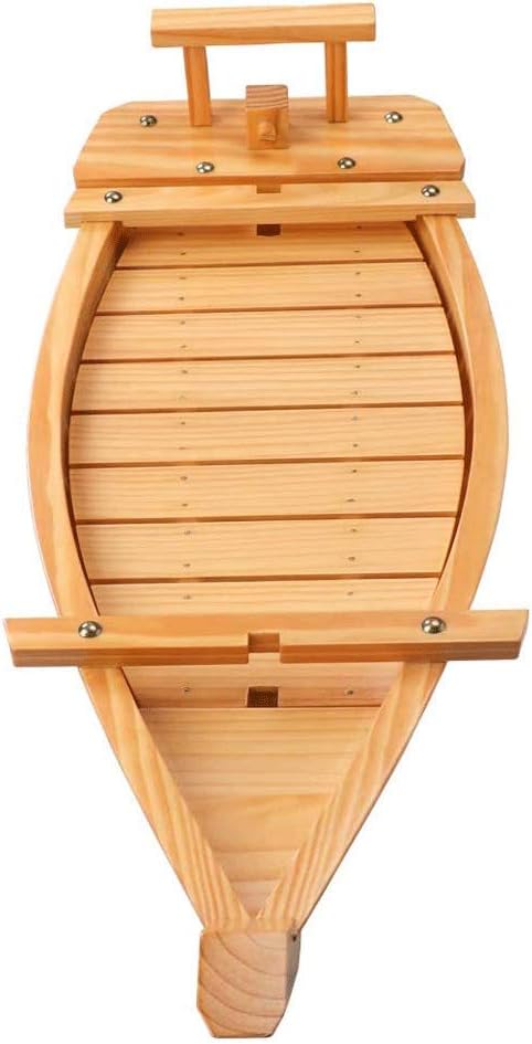 WINAKUI Sushi-Serviertablett aus Holz, 71 cm, Sushi-Teller für Restaurant oder Zuhause, grosses Sush