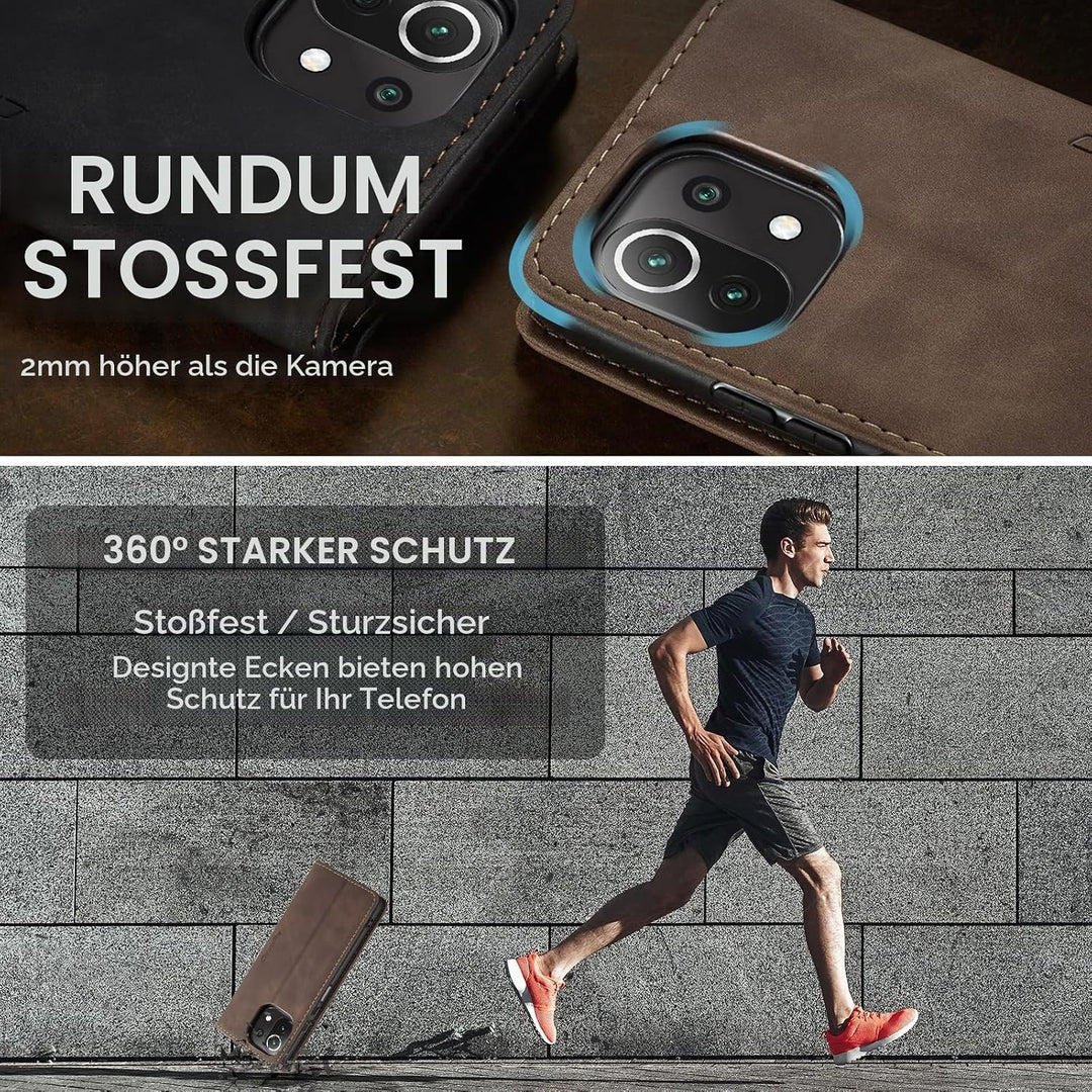 Handyhülle für Xiaomi Mi 11 Lite 4G / 5G / NE Hülle, Klapphülle Premium Lederhülle Klappbar Flip Cas