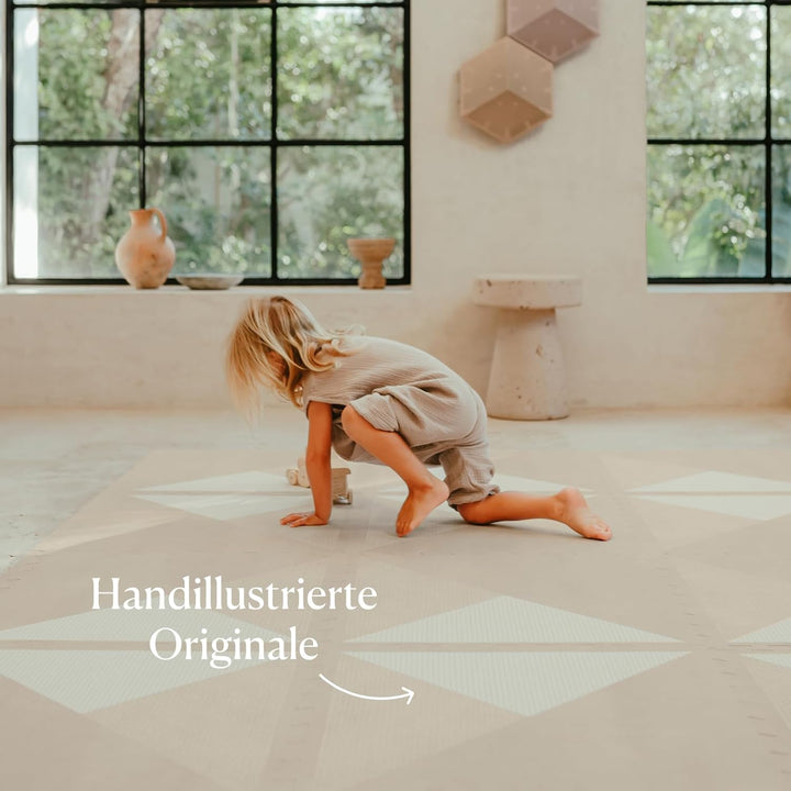 Toddlekind Puzzlematte Kinder, 6-Tlg. Inkl. Rand – Baby-Puzzlematten & Puzzle Bodenmatte, Ungiftige