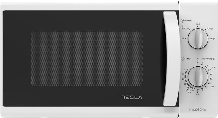 Tesla MW2030MW Mikrowelle, schnelles Auftauen, einfache Reinigung, 20 l, Weiss
