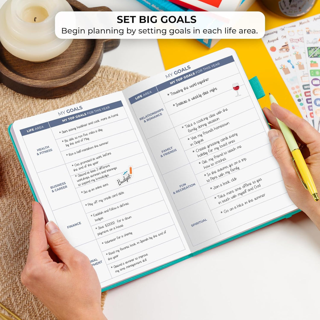 Clever Fox Planner 2. Auflage - Farbenfroher Planer für Wöchentliche und Monatliche Ziele, Zeitmanag