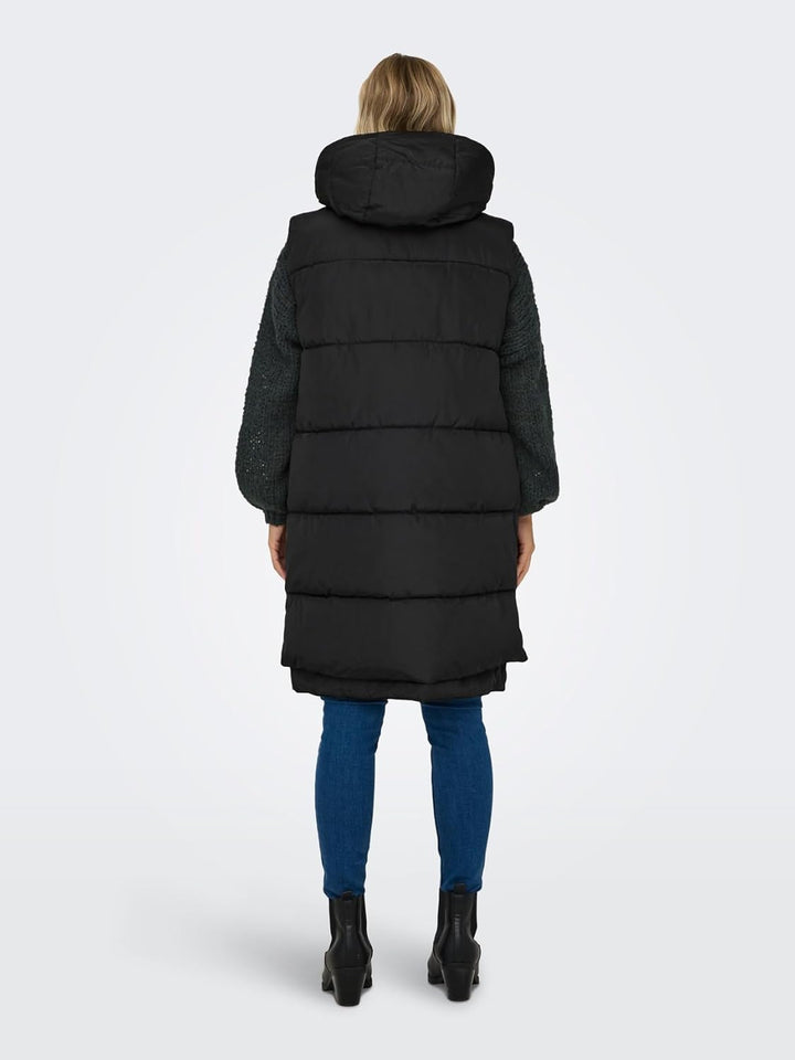 ONLY Damen Onlnewnora Puffer Waistcoat Life Cc Otw Pufferweste S Schwarz, S Schwarz
