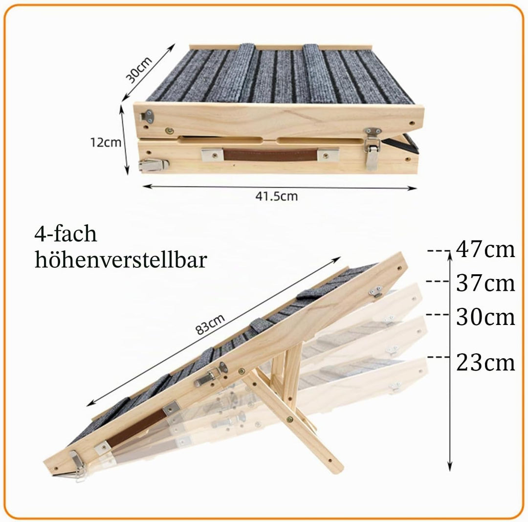 Hunderampe,Dog Ramp,Hundetreppe Für Kleine Hunde Und Grosse Hunde,Zusammenklappbar Rampe Hund,Mit Ru